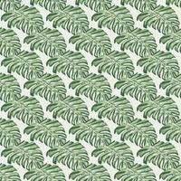 Botanical tropic seamless pattern with green diagonal monstera elements print. Pastel background. vector