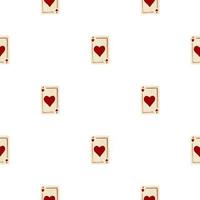 Game cards seamless pattern. Design gambling. Repeated texture in doodle style. vector