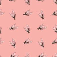 Buds flower seamless pattern. Decorative floral background. vector