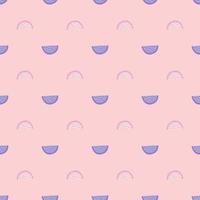 Organic vitamin seamless pattern with little lemon slice ornament. Pastel pink background. Simple print. vector