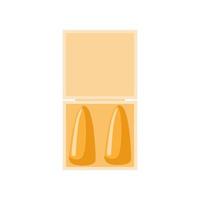 Yellow earplug for sleep on white background. Elements bedtime for lifestyle and travel in style flat vector