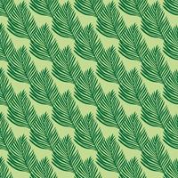 Abstract foliage seamless exotic pattern with simple fern silhouettes ornament. Light background. vector