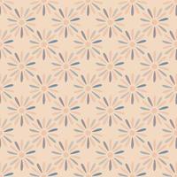 Abstract floral seamless pattern with daisy flowers silhouettes on light pink background. vector