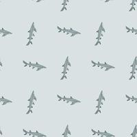 Lemon shark seamless pattern in scandinavian style. Marine animals background. Vector illustration for children funny textile.