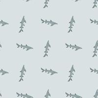 Lemon shark seamless pattern in scandinavian style. Marine animals background. Vector illustration for children funny textile.