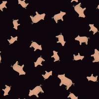 Cute pigs seamless pattern. Background of livestock animals . vector