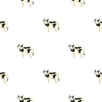 Seamless pattern cow on white background. Texture of farm animals for any purpose. vector