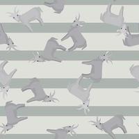 Seamless pattern of goat. Domestic animals on colorful background. Vector illustration for textile.