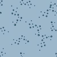 Seamless pattern bubbles on blue background. Dark flat texture of soap for any purpose. vector