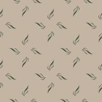 Seamless pattern seaweed on brown background. Marine flora templates for fabric. vector