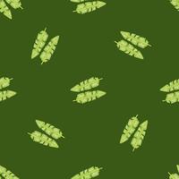 patrón moderno sin costuras de hoja de plátano con estampado tropical dibujado a mano. fondo de naturaleza de arte de verano. ilustración vectorial para textiles de temporada. vector