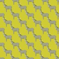 Seamless pattern of donkey. Domestic animals on colorful background. Vector illustration for textile.
