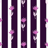 Flower cute seamless pattern. Hand drawn field background. vector