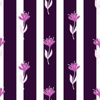 Flower cute seamless pattern. Hand drawn field background. vector