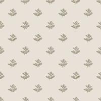 Seamless pattern wormwood on beige background. Beautiful plant ornament. Geometrical texture template for fabric. vector