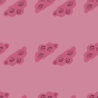 Cute clouds seamless pattern. Stylized children ornament. vector