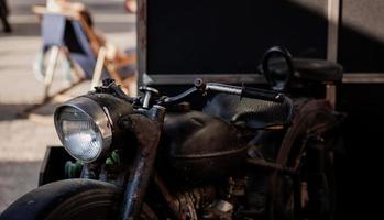 vintage motorcycle detail photo