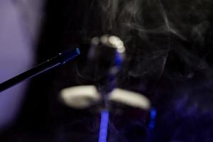 smoking mouthpiece. hookah photo