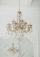 Modern crystal chandelier photo