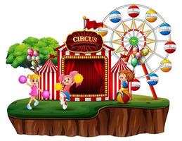 A fun park on island illustration vector