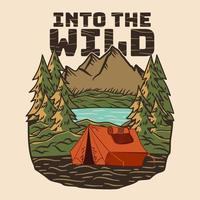 into the wild adventure illustration vector