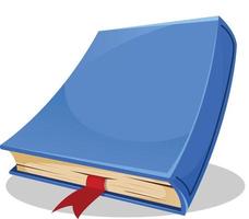 blue book illustration. the blue book has a ribbon for the border. vector that can be changed.