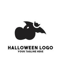 concepto moderno de diseño de logotipo de hallowen vector