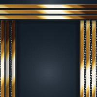 Vector color abstract geometric banner with gold shapes.