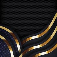 Vector color abstract geometric banner with gold shapes.