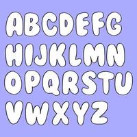 Hand drawn doodle funny font. Set of sketch cute alphabet. Vector illustration for magazines, printings, web posters, hand drawn typography etc.