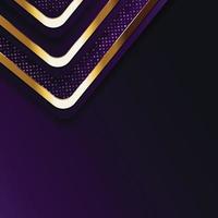 Vector color abstract geometric banner with gold shapes.