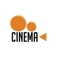 concepto de diseño moderno de logotipo de cine vector