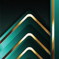 Vector color abstract geometric banner with gold shapes.