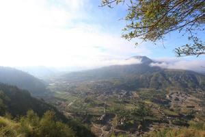 Pinggan Sunrise spot with blue background photo