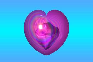 Abstract gradient blue background with a heart shape photo