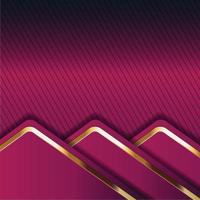 Vector color abstract geometric banner with gold shapes.