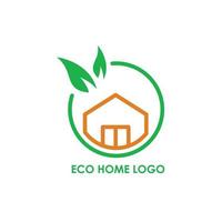 diseño de concepto moderno de logotipo de casa ecológica vector