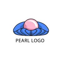 concepto de diseño de logotipo de perla arte moderno vector