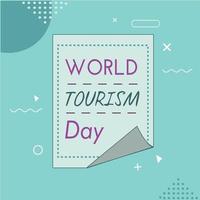 World tourism day background. Holiday concept in the midst of the world coronavirus outbreak. vector