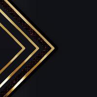 Vector color abstract geometric banner with gold shapes.