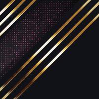 Vector color abstract geometric banner with gold shapes.