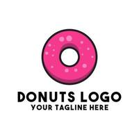 concepto de logotipo moderno de pastel de donuts vector