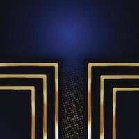 Vector color abstract geometric banner with gold shapes.