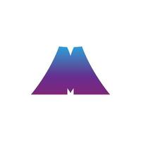 concepto de diseño moderno de logotipo de montaña vector