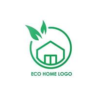 diseño de concepto moderno de logotipo de casa ecológica vector