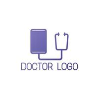 doctor logo salud concepto moderno arte vector