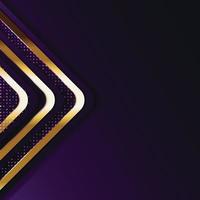 Vector color abstract geometric banner with gold shapes.