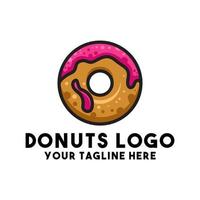 concepto de logotipo moderno de pastel de donuts vector