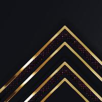 Vector color abstract geometric banner with gold shapes.