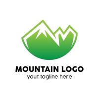 concepto de diseño moderno de logotipo de montaña vector